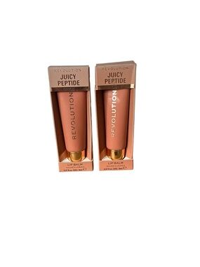 Revolution Beauty Juicy Peptide Lip Balm in Spice x2
